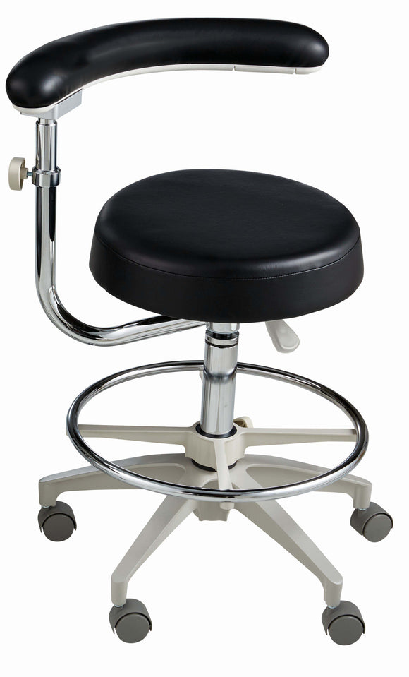 Reliance Series 5 Assistant's Stool with Body Support, Footring and Naugasoft Upholstry